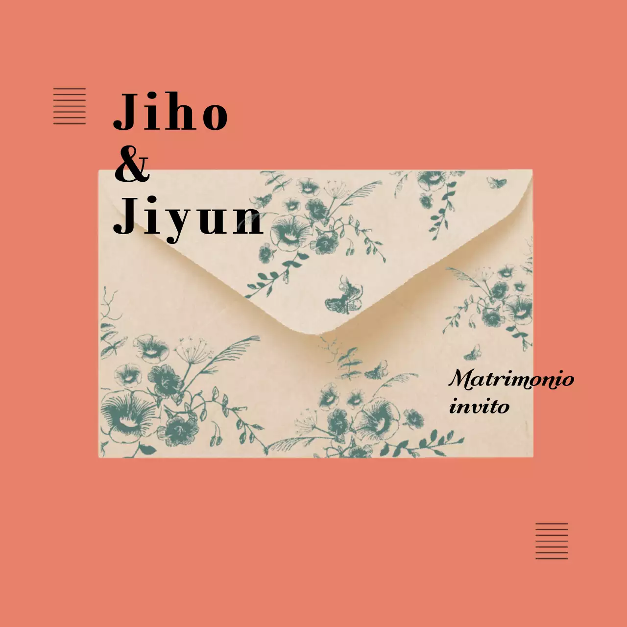 Invito di nozze arancione, invito in formato CardNews