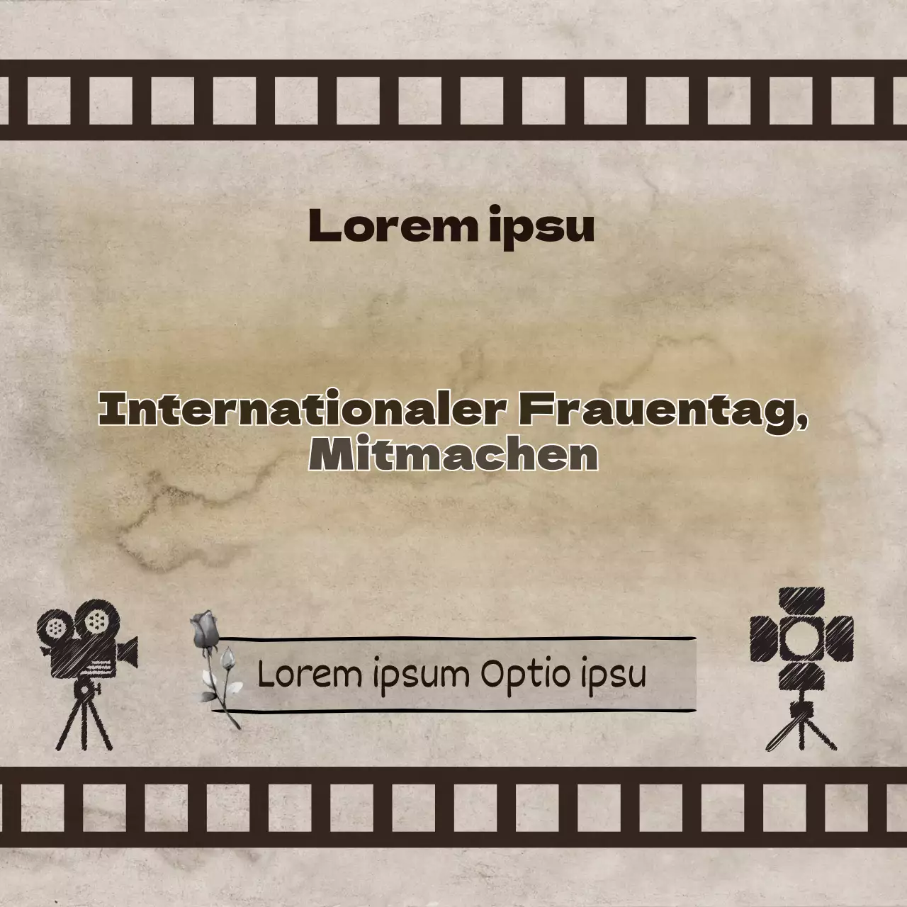 Internationaler Frauentag in der braunen Geschichte Newspaper CardNews