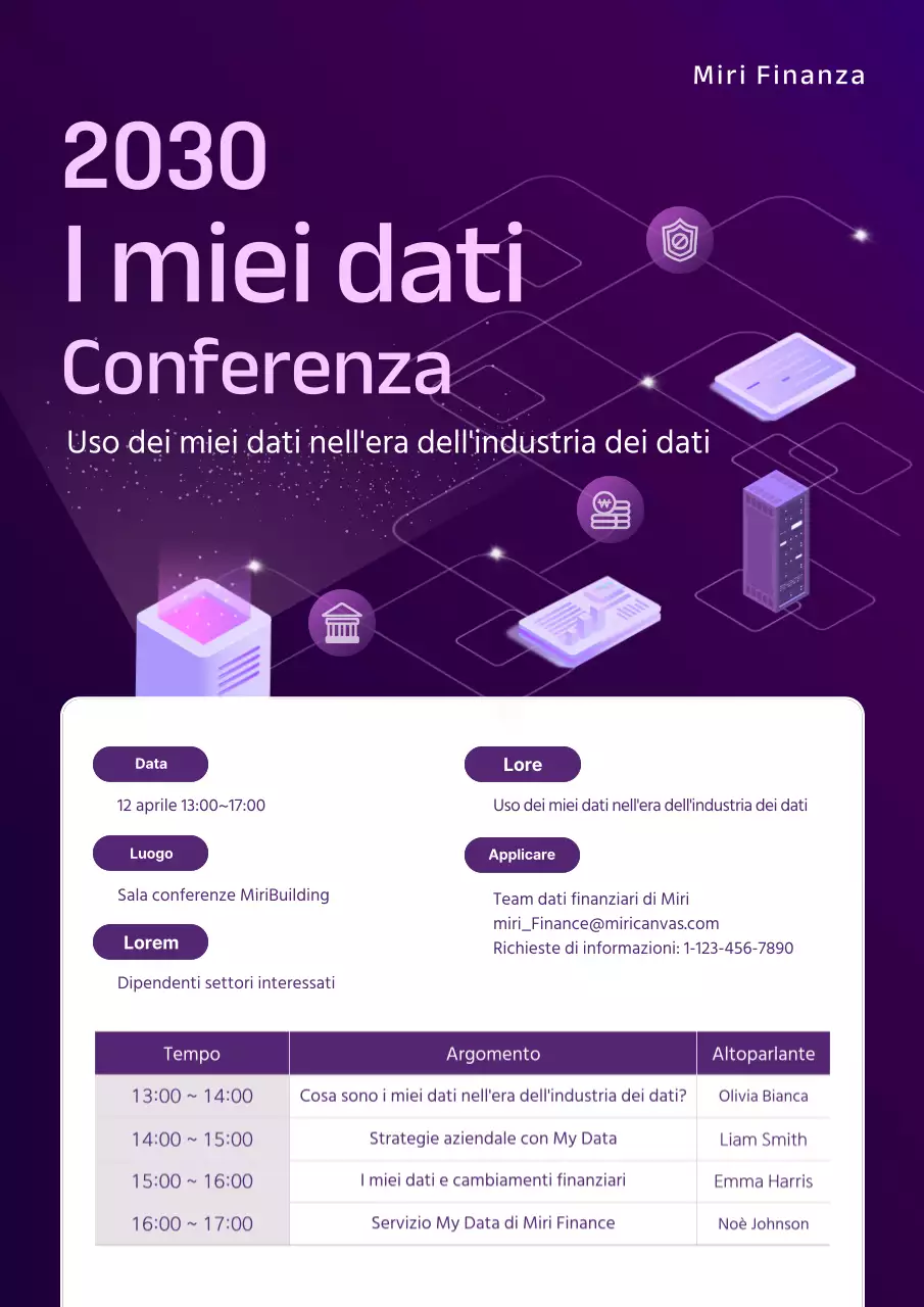 Guida alla Conferenza MyData, evidenziata in viola