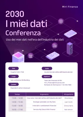 Guida alla Conferenza MyData, evidenziata in viola
