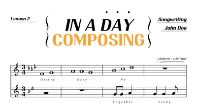 Orange Minimal Songwriting Course YouTube Thumbnail