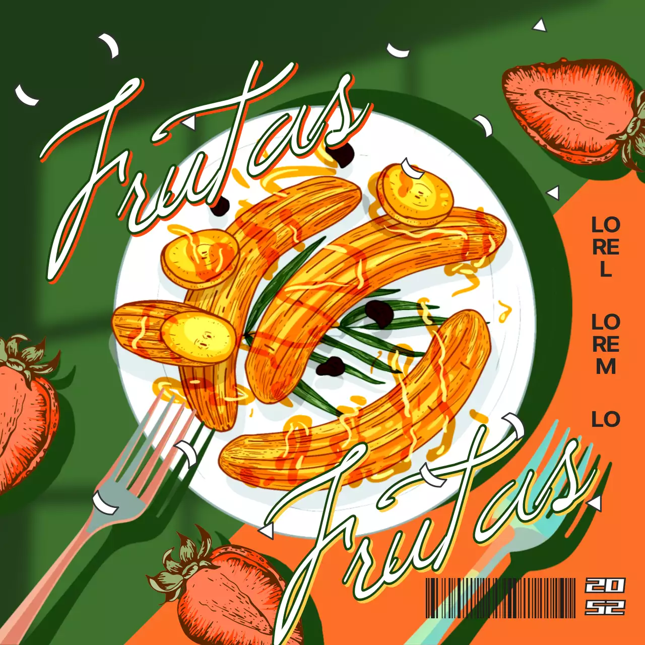 Introducir en el menú fruta de temporada verde y naranja