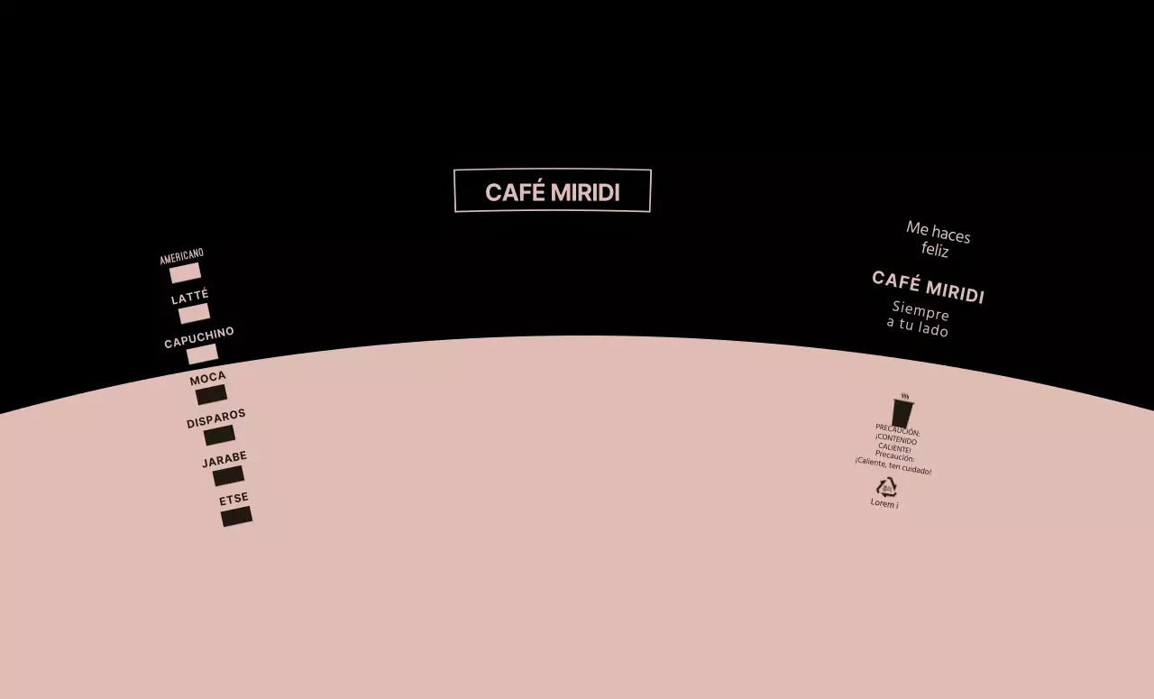 Black Pink Neat Symbols Cafe