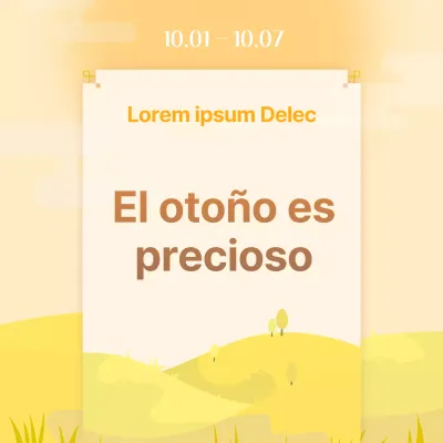 Promocione su evento de venta de otoño con un fondo natural, amarillo y naranja