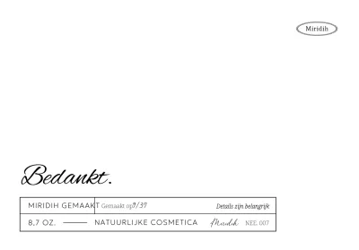 Gebrandmerkte bedank-enveloppen met tekst en lijnen