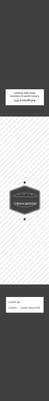 Etichetta a sandwich con motivo a righe nere