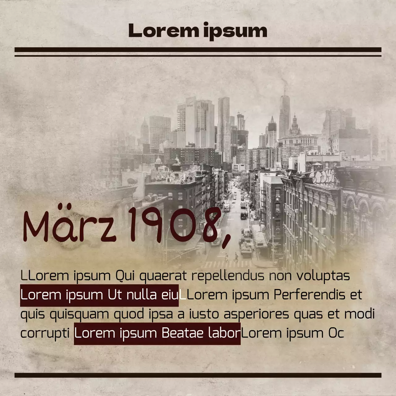 Internationaler Frauentag in der braunen Geschichte Newspaper CardNews