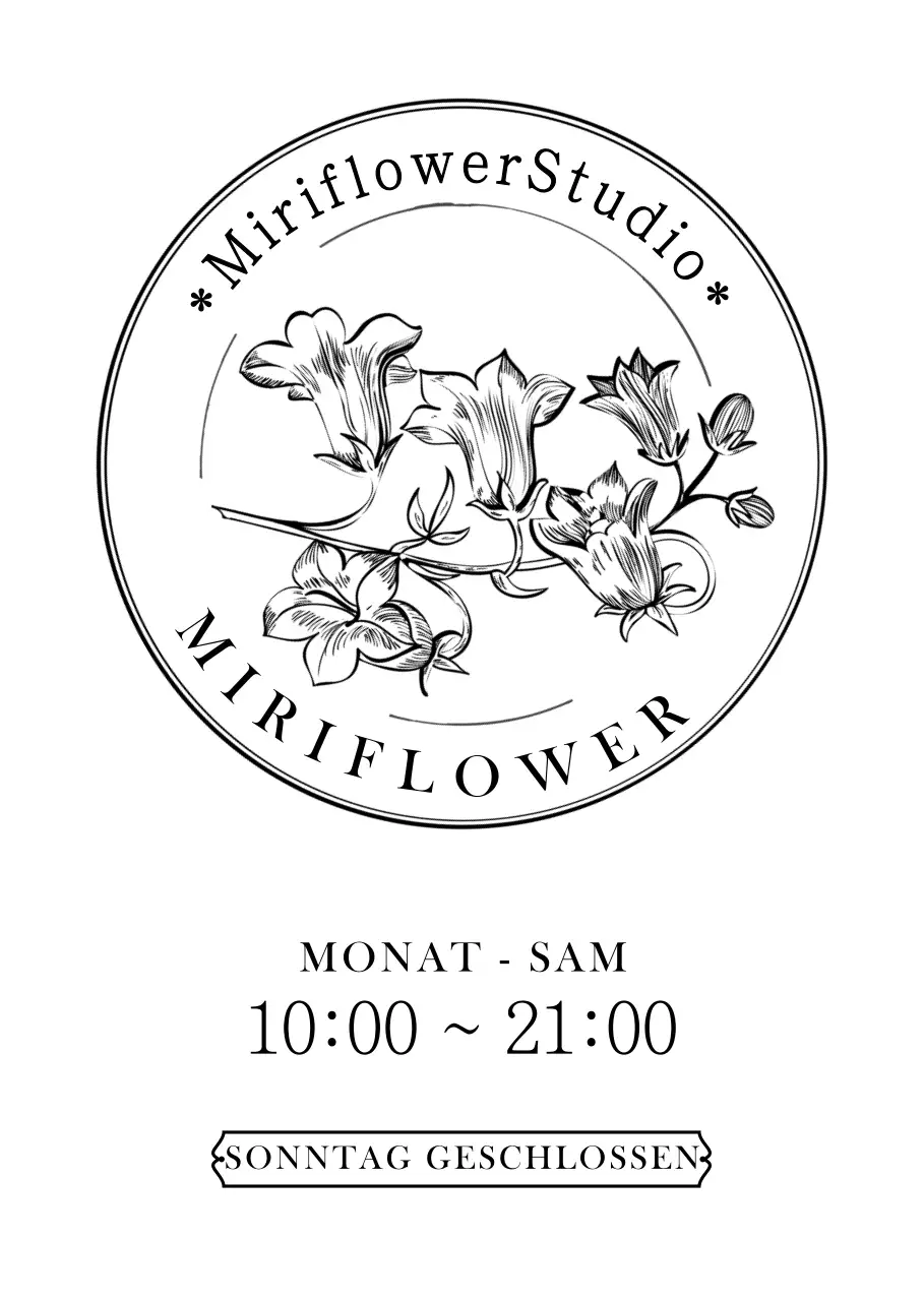 Öffnungszeiten des Blumenstudios von Line Illustration