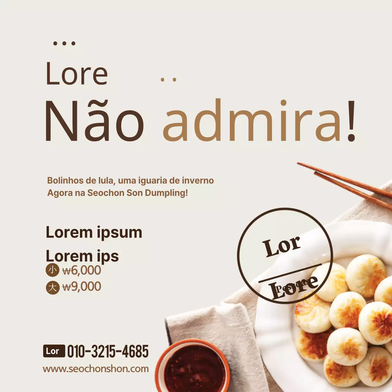 Evento aberto de bolinhos de massa
