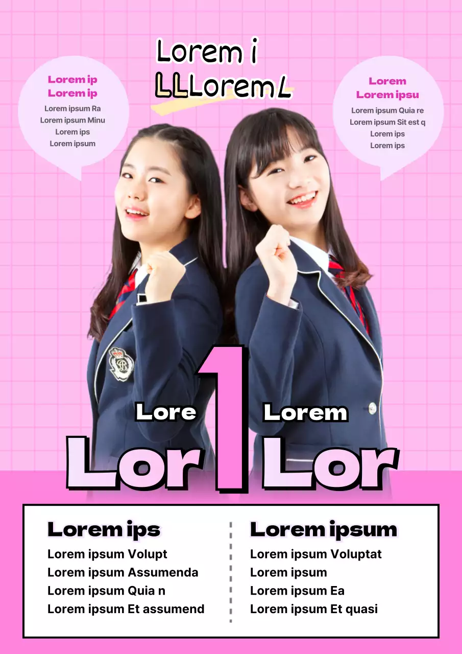 Promesse elettorali presidenziali e vicepresidenziali su sfondo a scacchi rosa