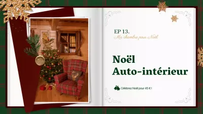 Intérieur de Noël à carreaux verts