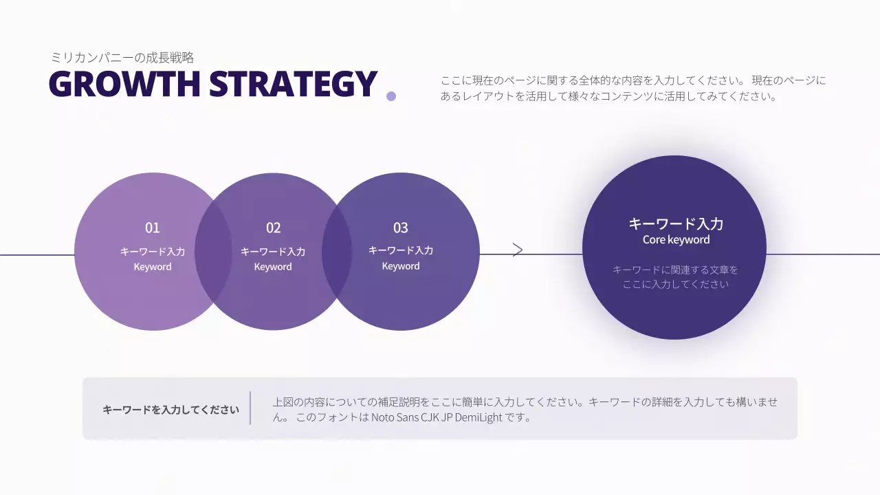 紫 シンプル ビジネス 資料 インフォグラフィック