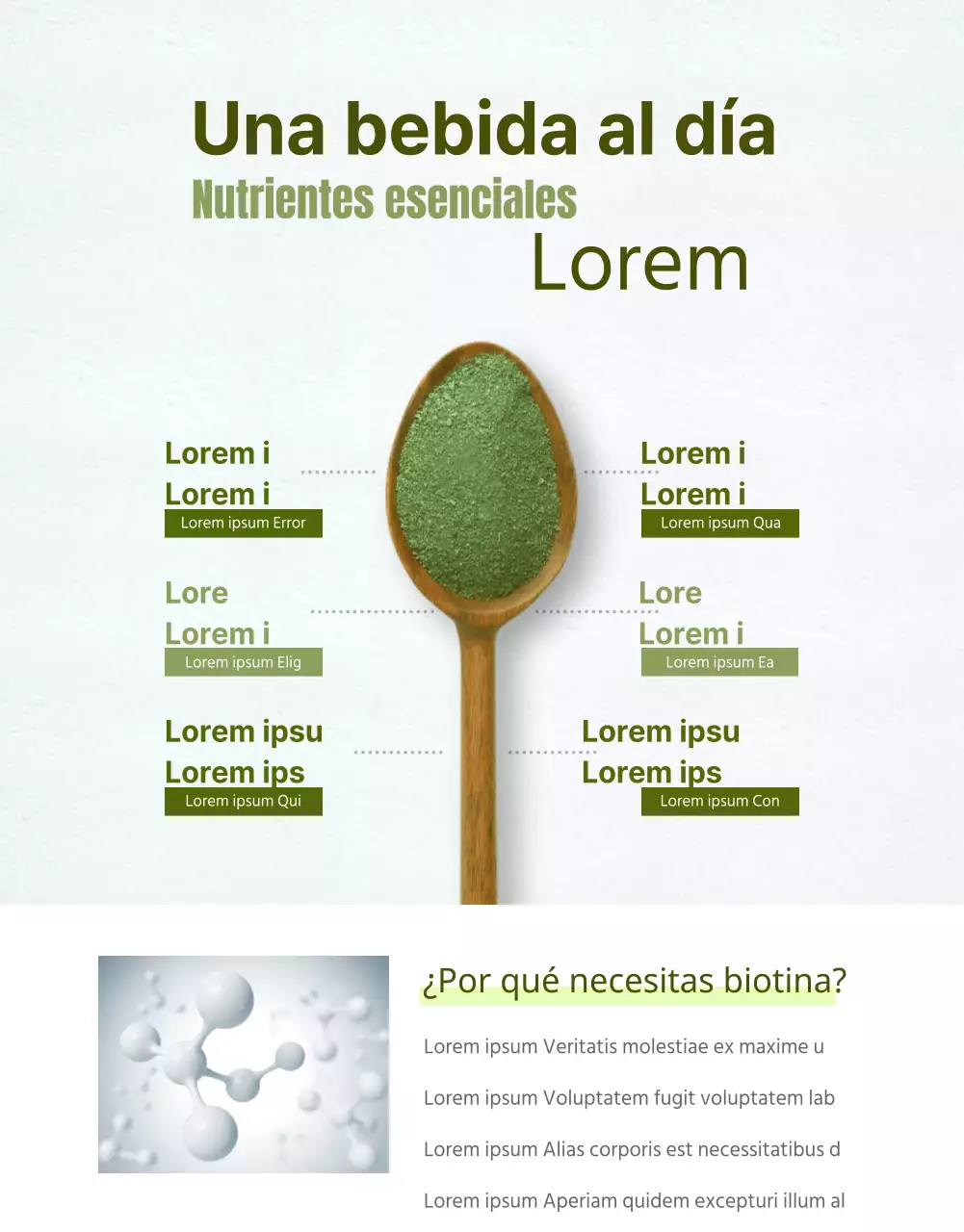 Batido de proteínas de trigo verde