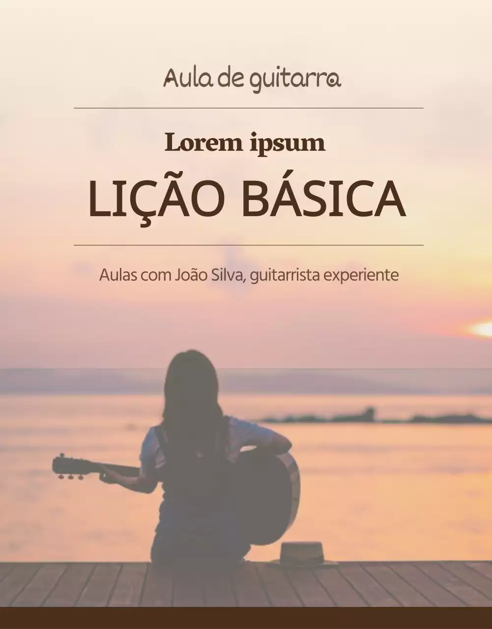 Aprender a tocar com suavidade e emoção detalhes da lição de guitarra
