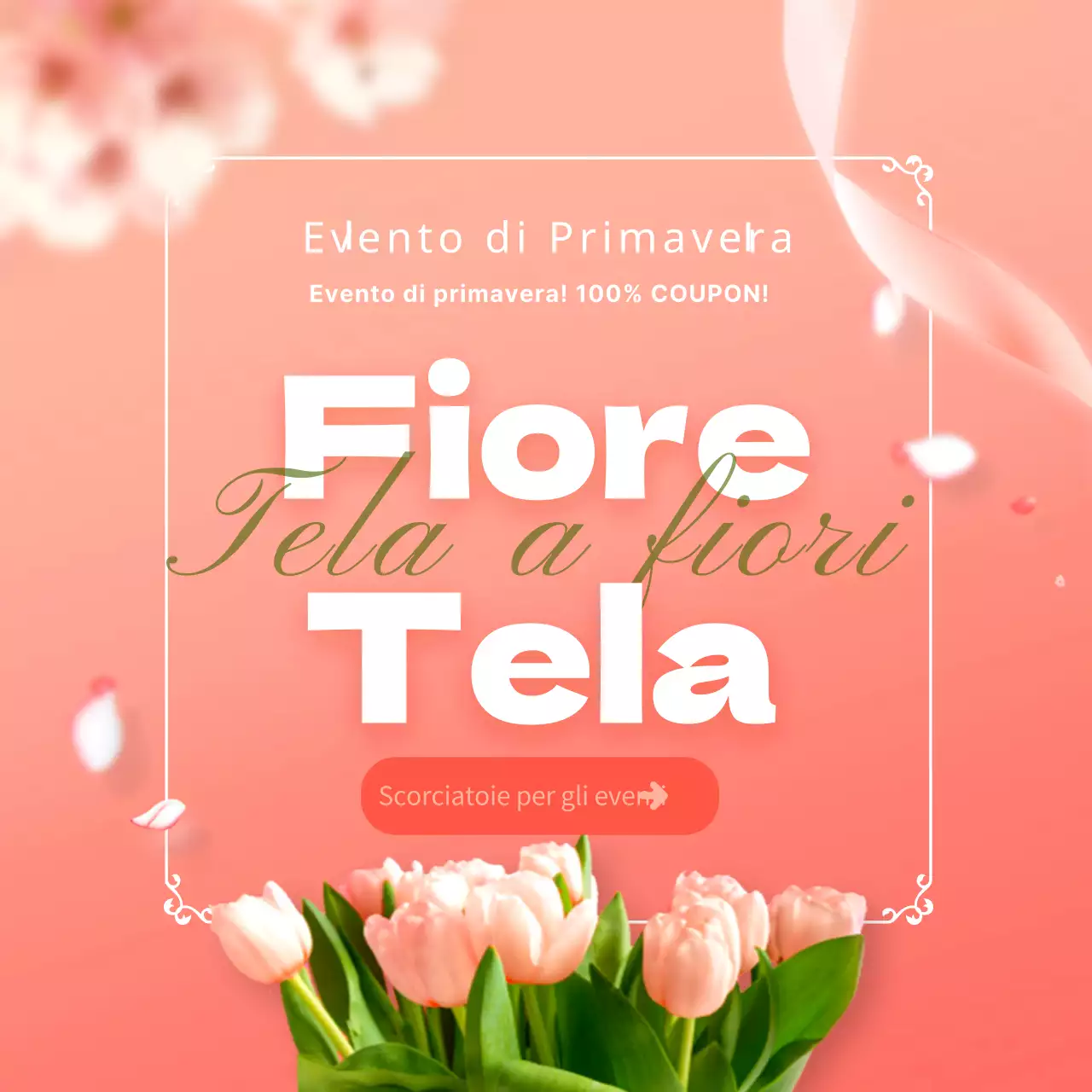 Design floreale rosa e luminoso per eventi