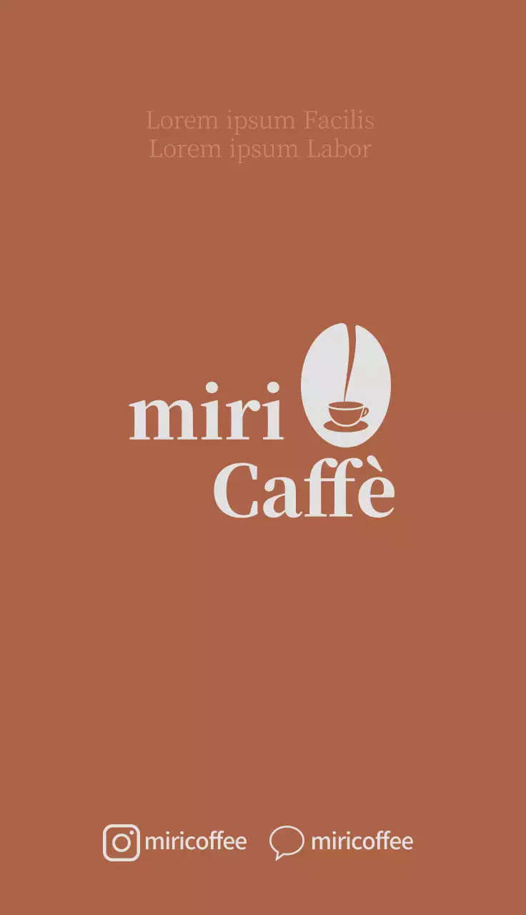 marrone illustrazione logo semplice caffè