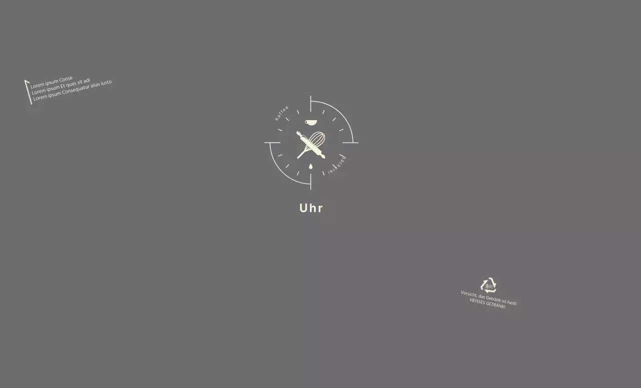 Grau Neat Icon Bäckerei Cafe