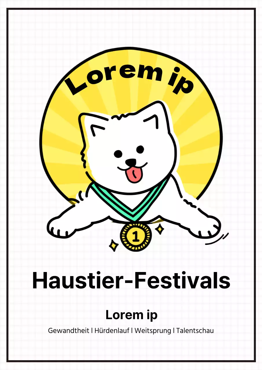 Weiß, sauber und niedlich Haustier Festival Veranstaltung Werbeplakat