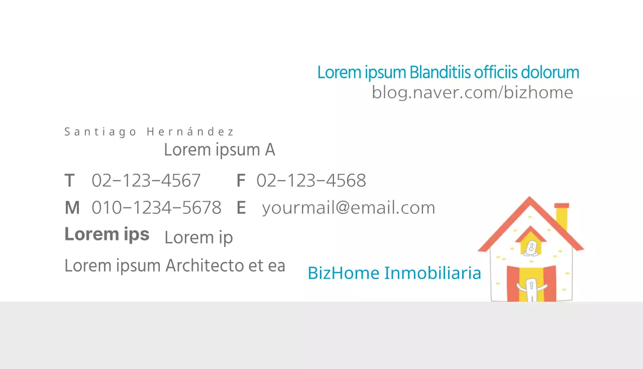 Tarjeta de visita de empresa inmobiliaria Biz