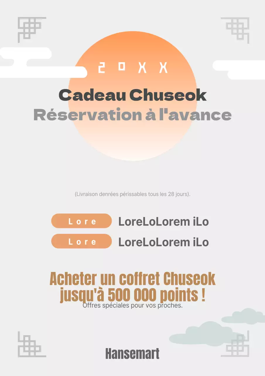 Réservation de cadeaux pour Chuseok