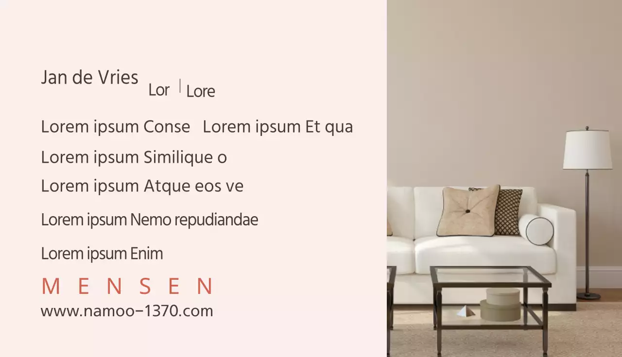 Visitekaartje meubelmakerij