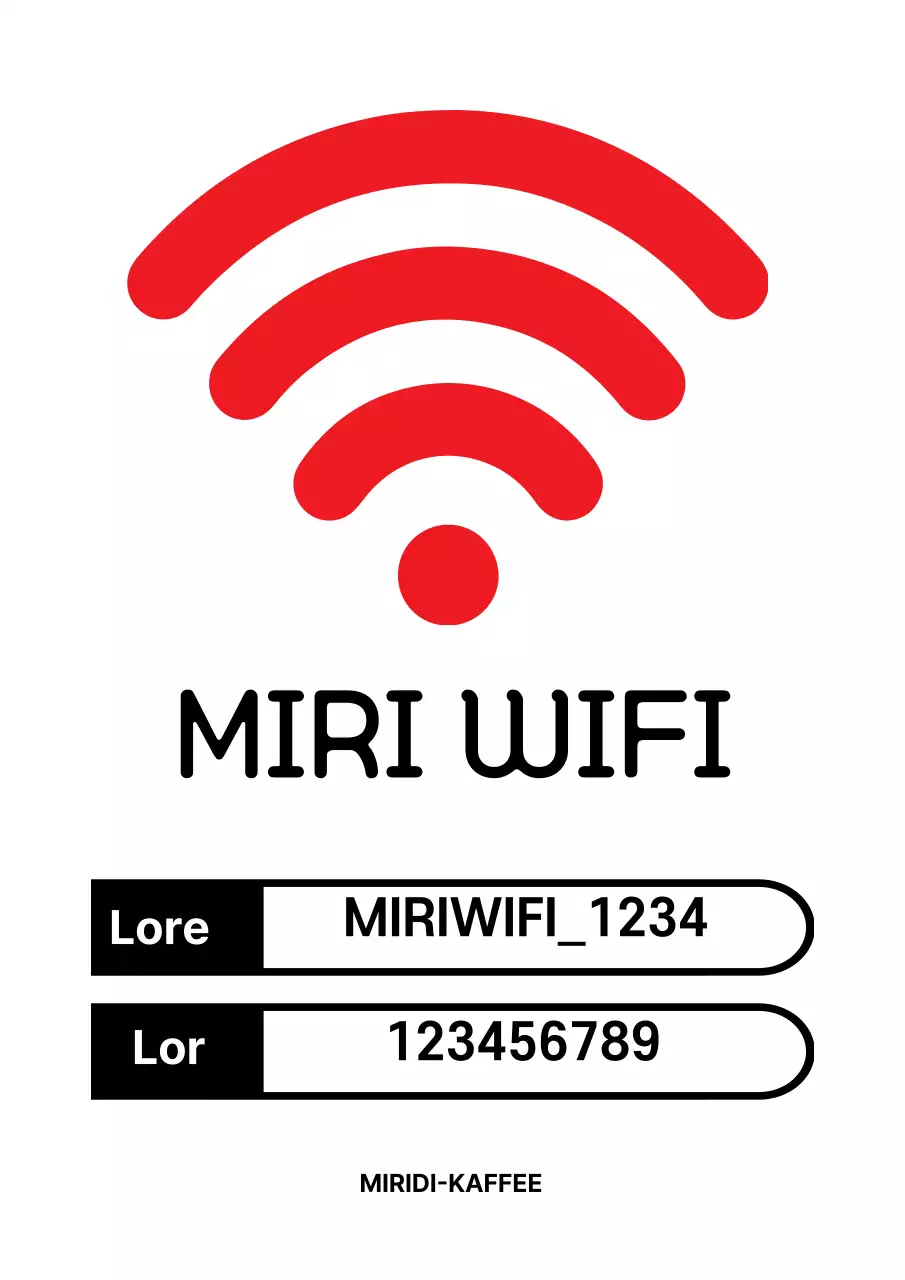 Einfache weiße Wifi-Beschilderung