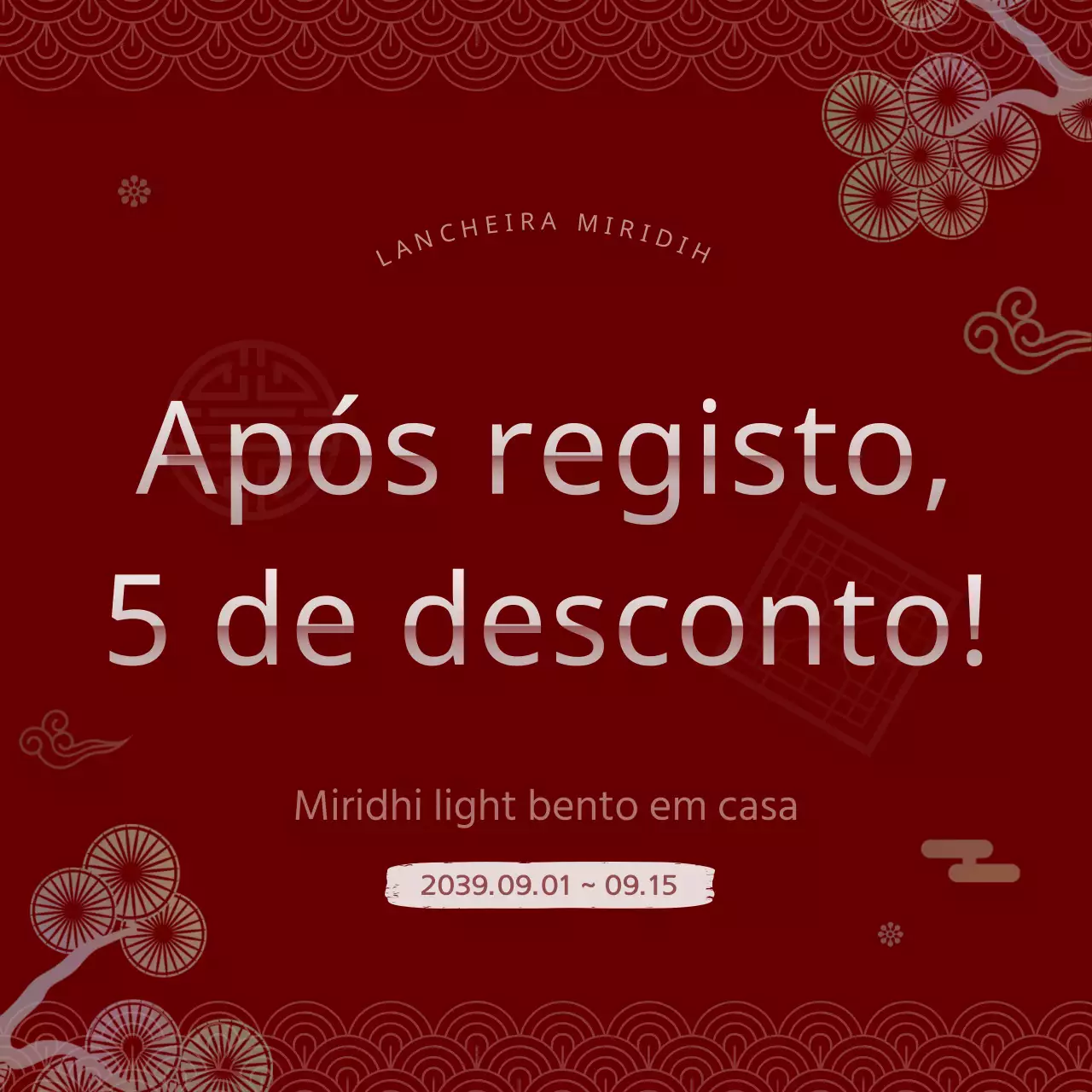 Desconto em caixas bento tradicionais coreanas vermelhas e brancas