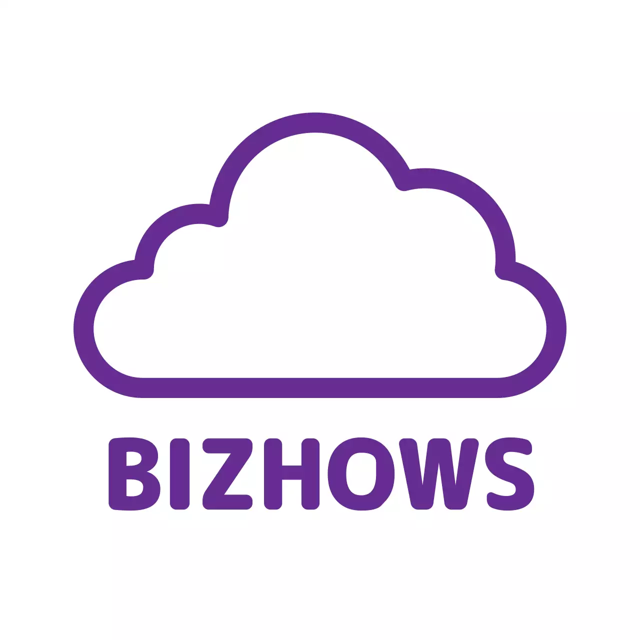 紫 シンプル クラウド ロゴ