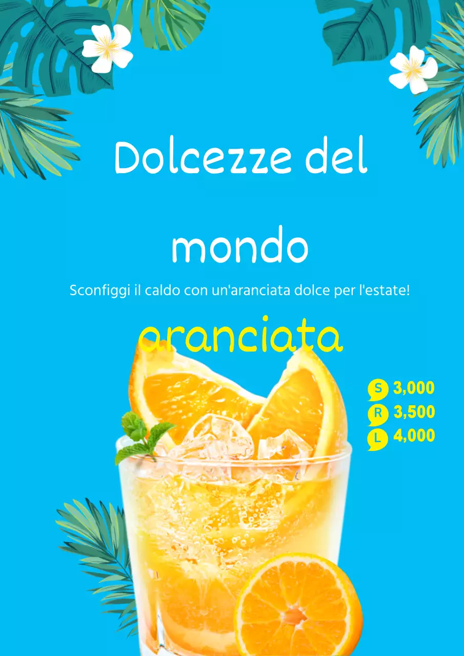 Promuovete il vostro menu di bevande stagionali Orangeade