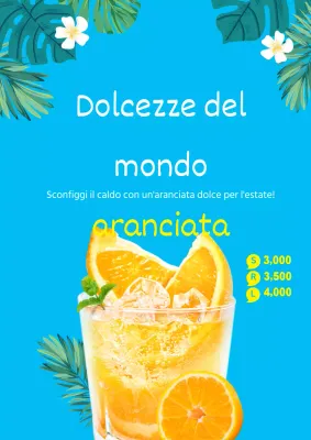 Promuovete il vostro menu di bevande stagionali Orangeade