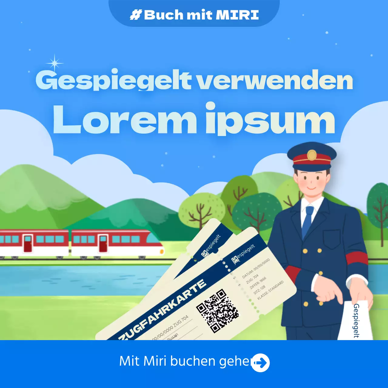 blau illustration eisenbahn tag südküste reisen anleitung cardnews