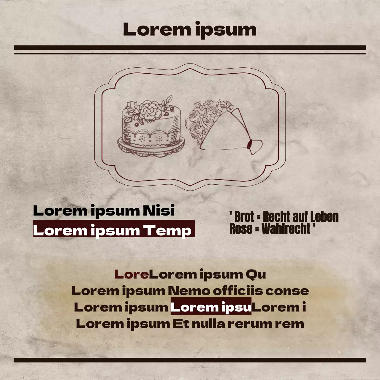 Internationaler Frauentag in der braunen Geschichte Newspaper CardNews