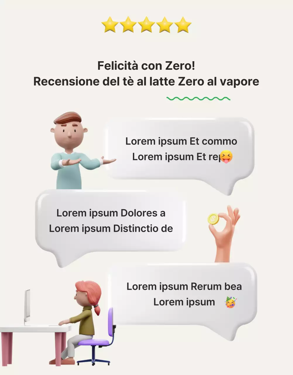 Promuovere il tè verde, semplice e senza latte