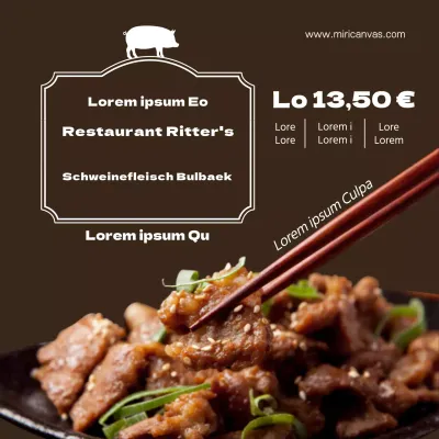 Knight's Restaurant Schweinefleisch Bulbaek Sojasauce gewürzt Mahlzeit Kit Schweinefleisch Bulgogi Deals