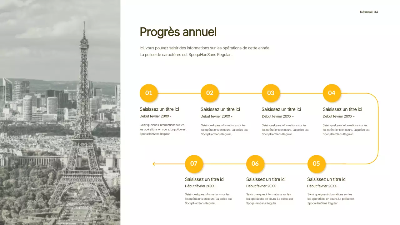 Présentation des rapports sur les recettes des agences de voyage avec le concept jaune