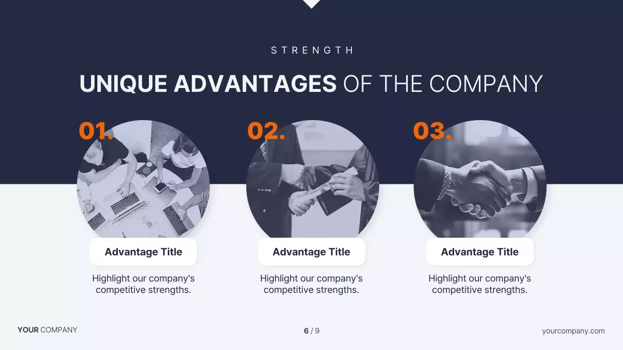 오렌지 모던 비즈니스 프레젠테이션