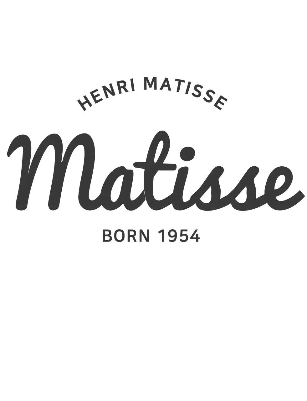 すっきりとしたマティスイラストの個人用Tシャツ