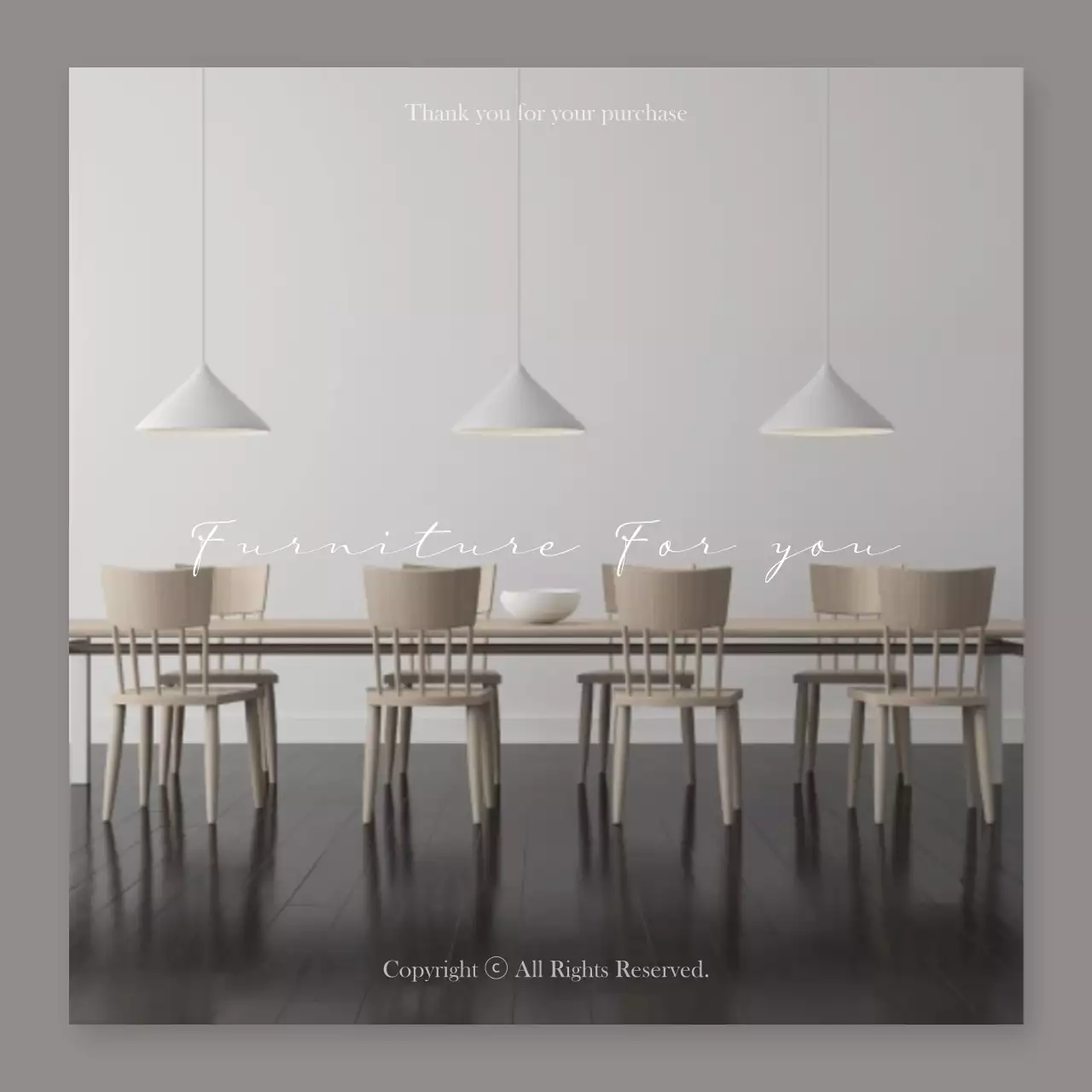 Grey Minimal Furniture Promotion Instagram Post
