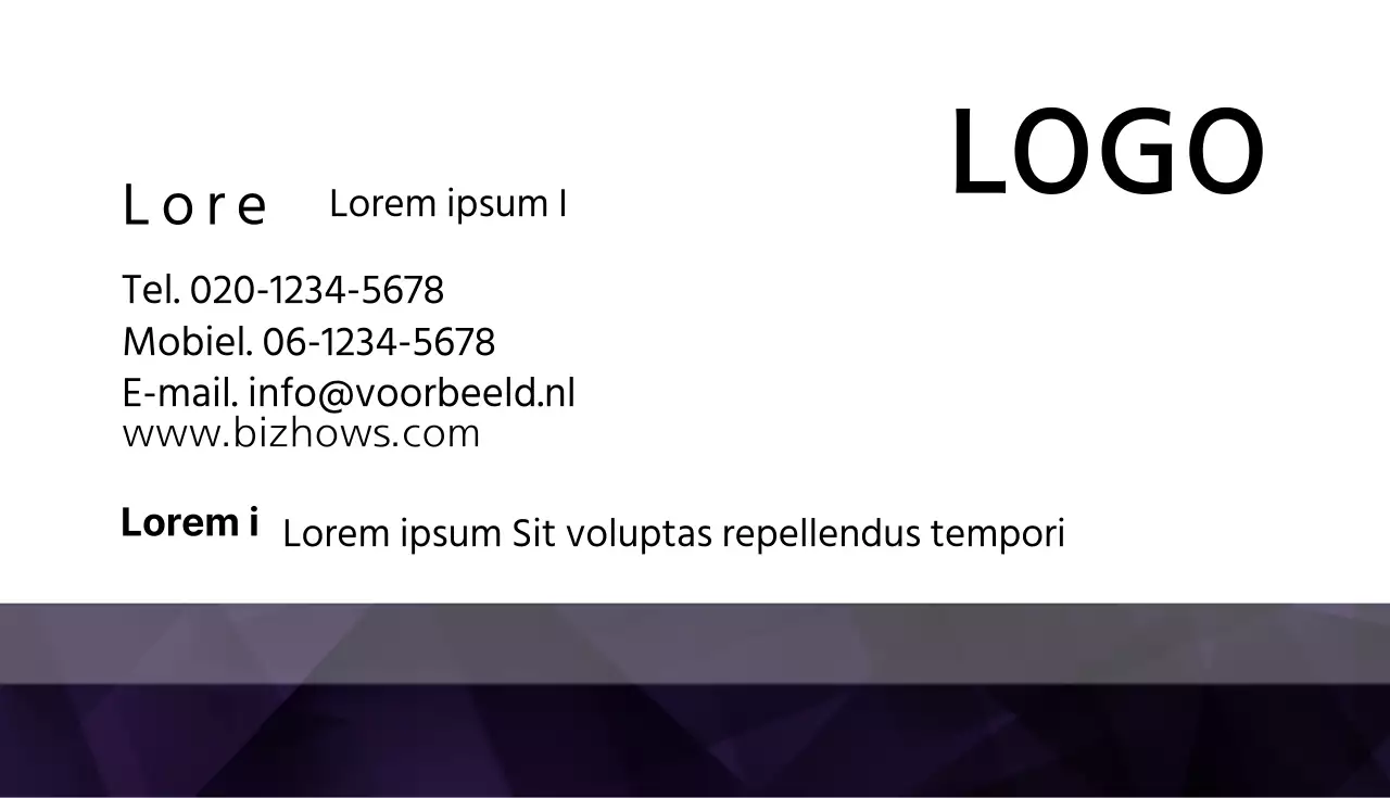 Zakelijke visitekaartjes