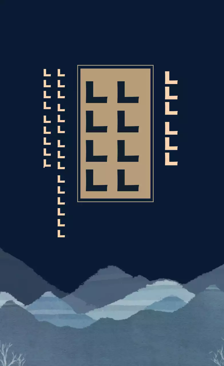 Etiqueta de embalaje del estuche de regalo de abulón ilustrado azul marino beige