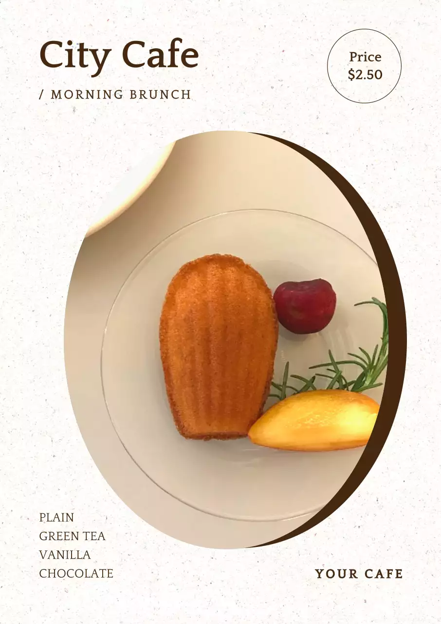 Beige Minimal Brunch Promotion Poster