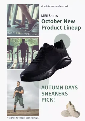 Black Modern Sneakers Promotion Poster