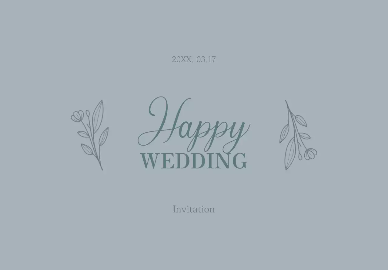 Luxurious wedding invitation envelopes with text and floral illustrations