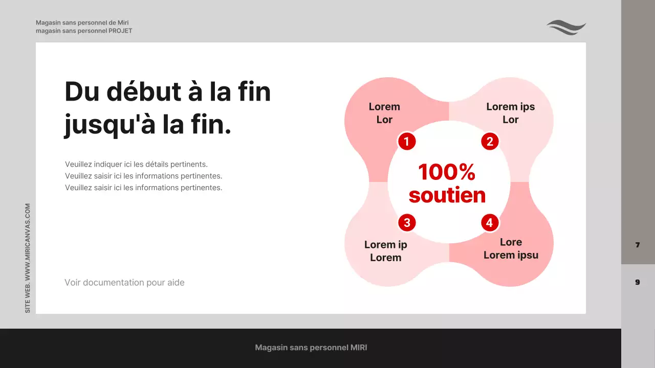 Proposition commerciale avec photos sur fond gris