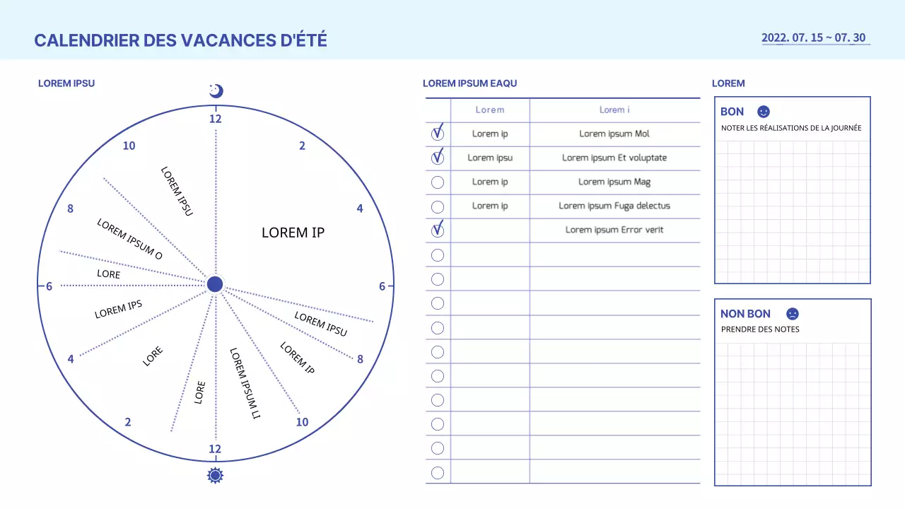 Planificateur journalier simple