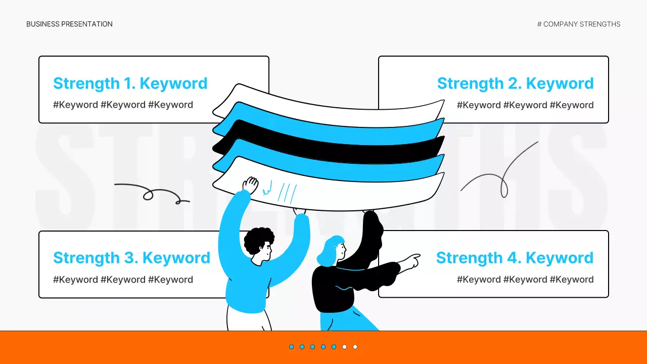 블루 모던 비즈니스 프레젠테이션