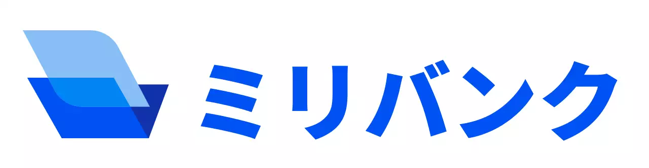 青と黒の簡略化されたシンボル・ロゴの銀行ロゴ