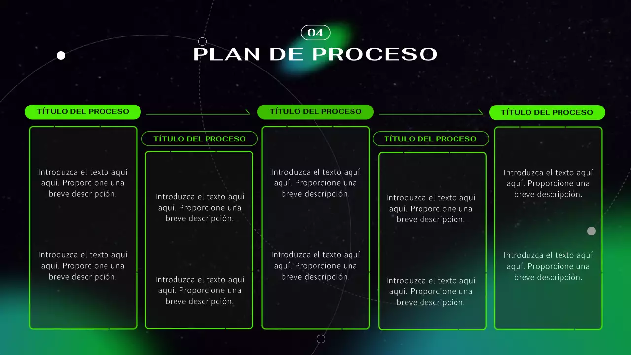 Presentación de astronáutica futurista cibernética en negro y neón