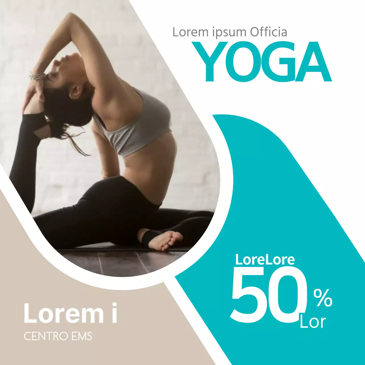 Salute Dieta Yoga Pilates Allenamento Promuovere Sconto Evento