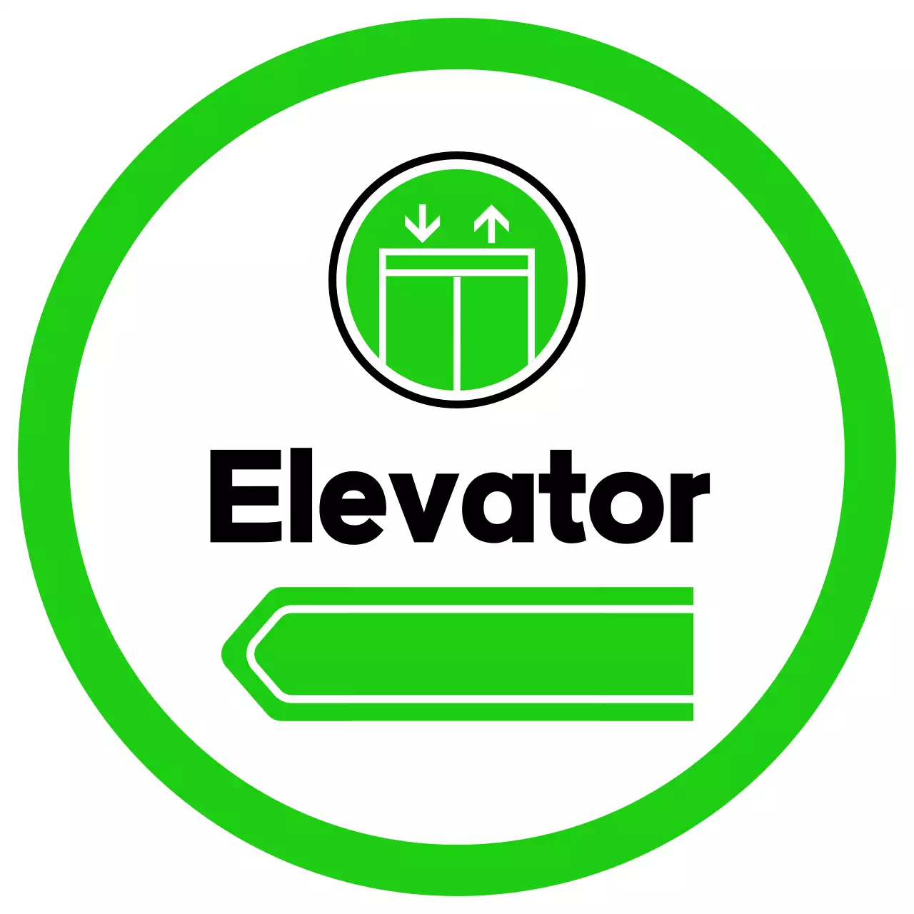 For location guidance with simple yellow and green pictograms